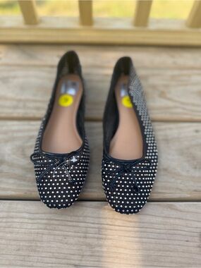 Dolce Vita Black Rhinestone Ballet Flats